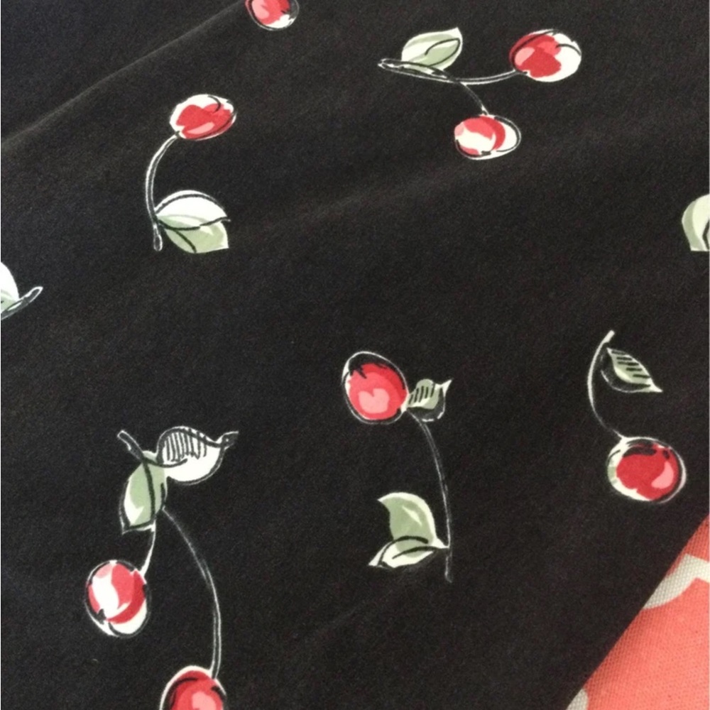 Black Cherry Print Fabric